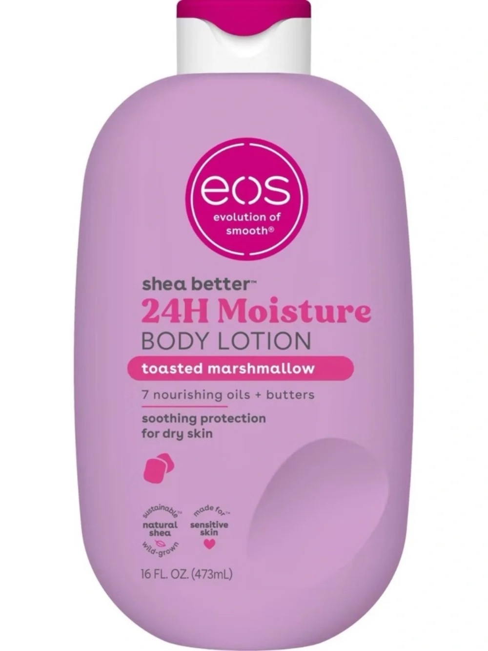 NEW EOS Shea Better 24H Moisture Body Lotion - Toasted Marshmallow